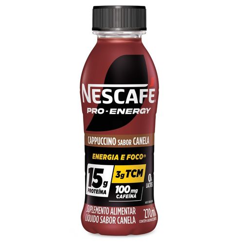 Suplemento Alimentar Nescafé Pro-Energy Capuccino Canela 15g Proteína - 270ml
