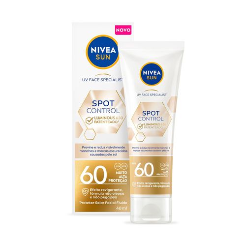 NIVEA SUN Protetor Solar Facial Fluido Spot Control Luminous 630 FPS 60 - 40ml