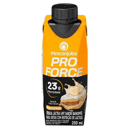 Bebida Láctea UHT Banoffee Zero Lactose Piracanjuba ProForce - 250ml