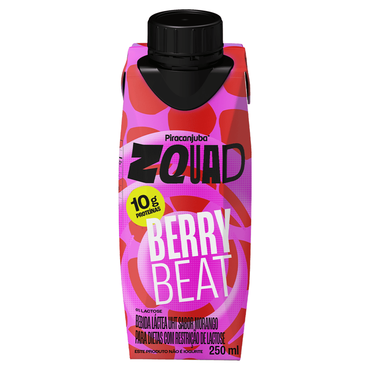 Bebida Láctea UHT Berry Beat Zero Lactose Piracanjuba Zquad - 250ml