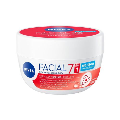 NIVEA Creme Facial Antissinais Ultraleve 7 em 1 - 100g