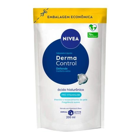 Sabonete Líquido Suave Nivea Derma Control Defende Refil - 200ml
