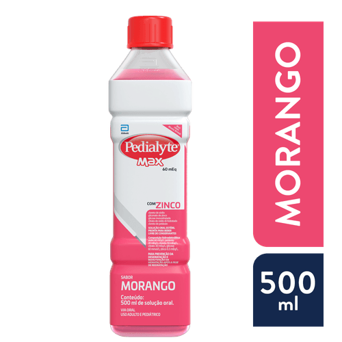 Pedialyte Max Morango - 500ml