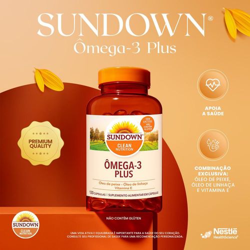 Suplemento Alimentar Sundown Ômega 3 Plus - 120 Cápsulas