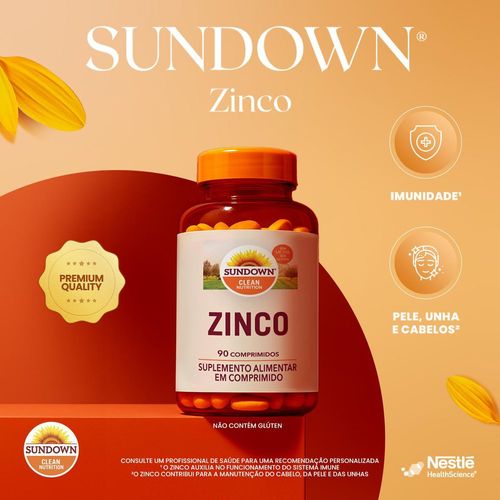 Suplemento Alimentar Sundown Zinco 7mg - 90 Comprimidos