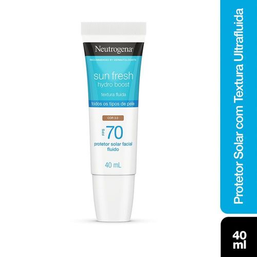 Protetor Solar Facial Fluido com Cor Neutrogena 3.0 FPS 70 40ml
