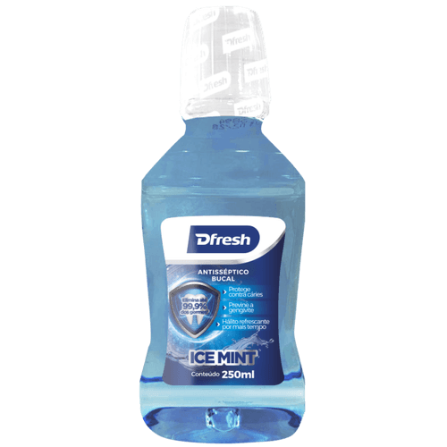 Enxaguante Bucal Dfresh com Álcool Menta - 250ml