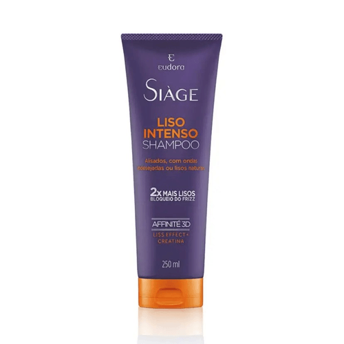 Shampoo Eudora Siàge Liso Intenso Bisnaga 250ml