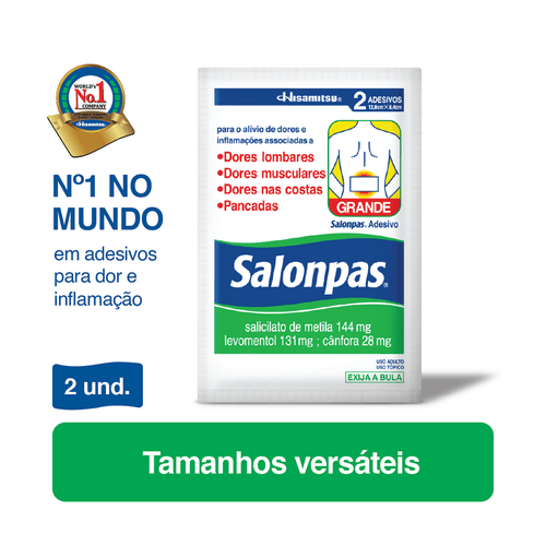 Salonpas Adesivo Analgésico e Anti-inflamatório Grande - 2 Unidades