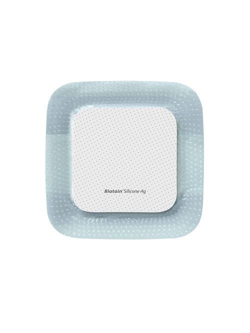 Curativo Biatain Silicone Ag 10x10cm Espuma com Prata 5 Unidades Coloplast