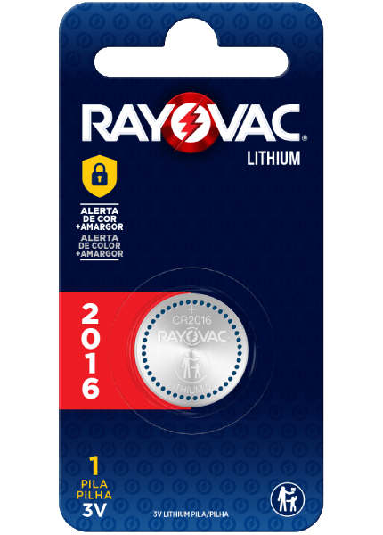 Pilha botão de lítio CR2016 3V 1un Rayovac