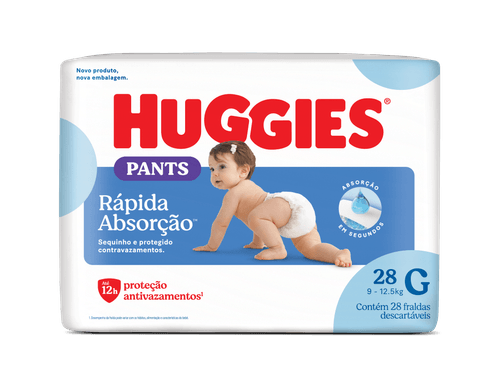 Fralda Descartável Infantil Pants Huggies Rápida Absorção G - 28 Unidades