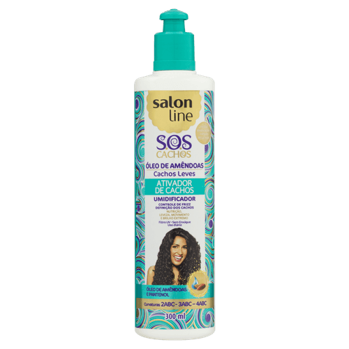 Ativador de Cachos S.O.S Cachos Óleo de Amêndoas 300ml Salon Line