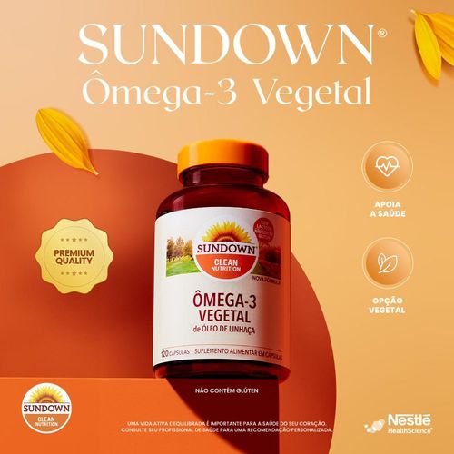Suplemento Alimentar Sundown Óleo de Linhaça 1000mg 120 Cápsulas