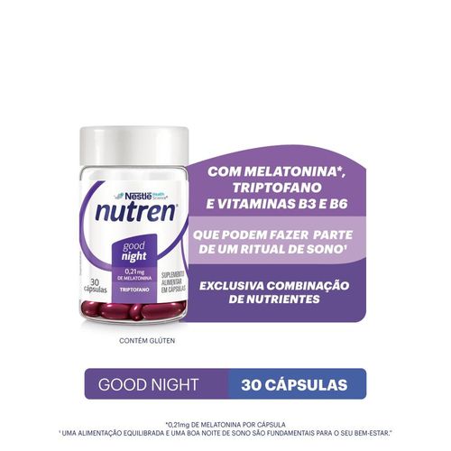 Suplemento Alimentar Nutren Melatonina Good Night - 30 Cápsulas