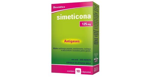 Simeticona 125mg Biosintética 10 Cápsulas