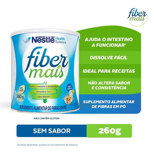 Suplemento Alimentar de Fibras Fibermais Sem Sabor - 260g