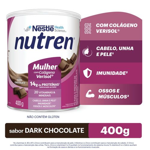 Complemento Alimentar Nutren Mulher Dark Chocolate - 400g
