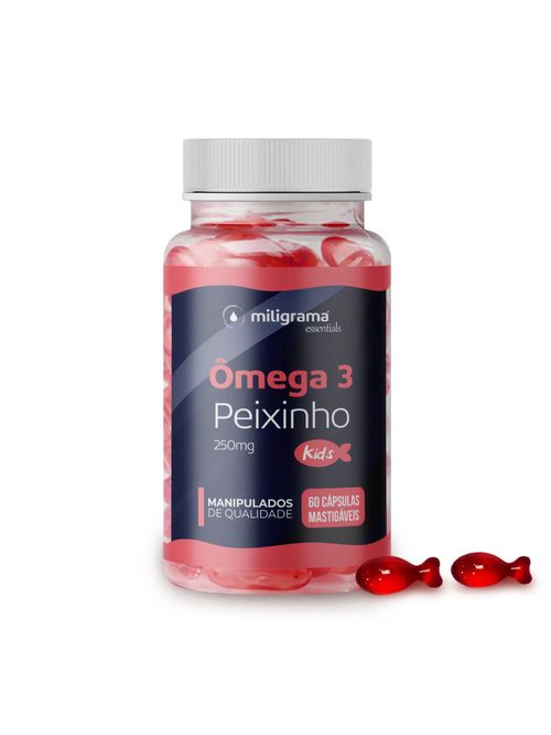 Ômega-3 Peixinho 250 mg – 60 Cápsulas Mastigáveis