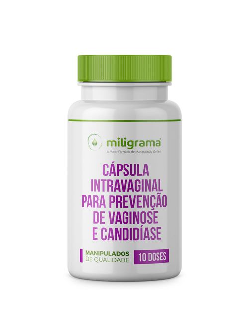Cápsula intravaginal para prevenção de vaginose e candidíase 10 doses