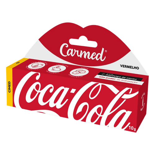 Hidratante Labial Carmed Coca-Cola Vermelho Efeito Gloss - 10g