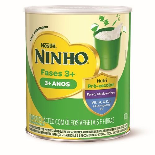 Composto Lácteo Ninho Fases 3+ Lata 800g