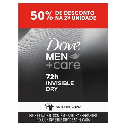 KIT DES DOVE MEN ROLL INVIS DRY 50ML 2UN