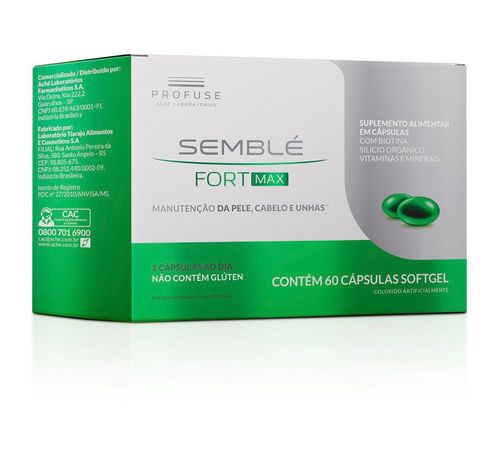 Semblé Fort Max suplemento Alimentar Profuse - 60 Cápsulas