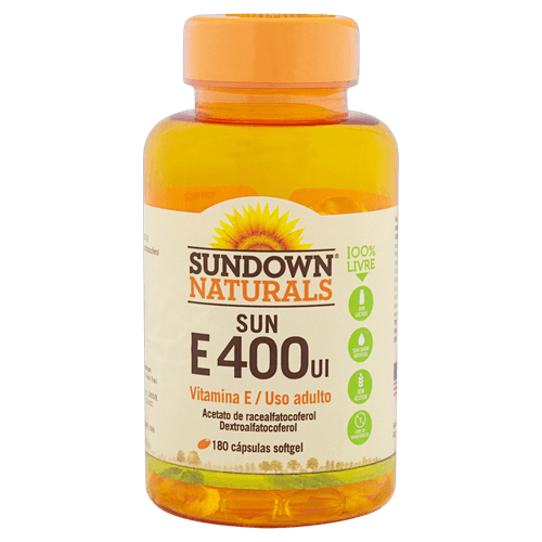 Sundown Vitam-E Sun 400Ui 180 Cápsulas - Sundown Naturals