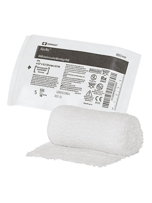 Rolo de Gaze com PHMB Kerlix AMD Antimicrobial COVIDIEN - 11,4cm x 3,7m - 3332
