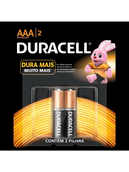 Pilha Alcalina AAA Duracell 1.5V - Palito - 2 Unidades