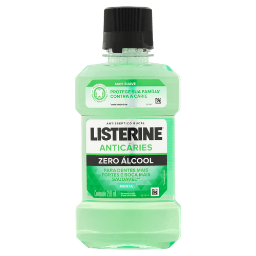 Enxaguante Bucal Listerine Anticáries sem Álcool Menta Suave - 250ml