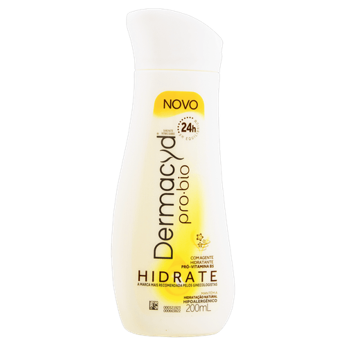 Sabonete Líquido Íntimo Dermacyd Hidrate Pro-Bio 200ml com Vitamina B5 Sanofi Aventis
