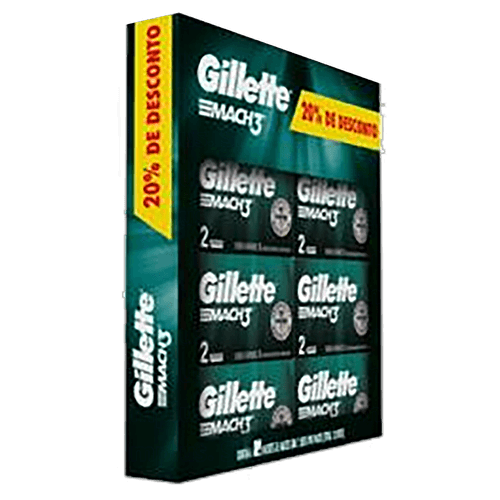 Carga para Aparelho de Barbear Mach3 2 Unidades 3 Lâminas Gillette