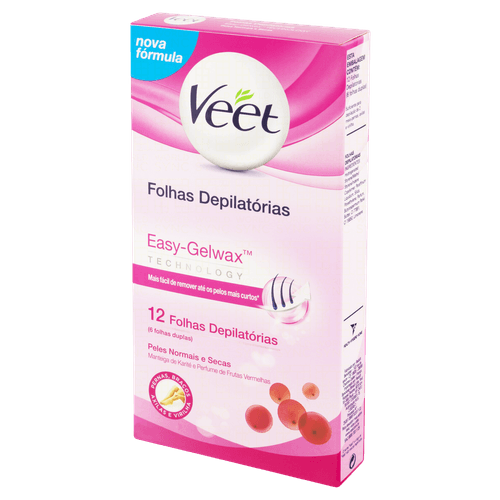 Cera Depilatório Veet Pele Norm 12 Folhas - Veet