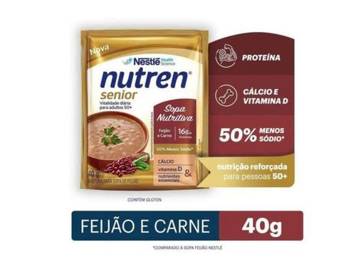 Nutren Senior Sopa Feijão Sachê 40g -12 Unidades