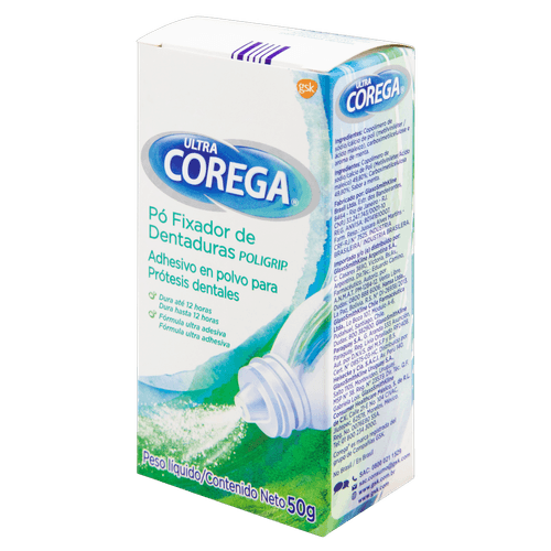 Fixador de Dentadura Pó Ultra Corega Caixa 50g