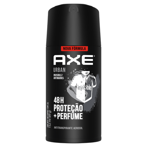 Antitranspirante Aerossol Invisible Urban Axe 152ml Spray
