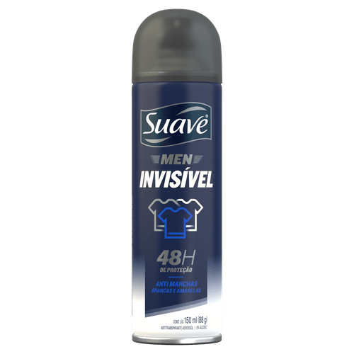 Antitranspirante Aerossol Invisível Suave Men 150ml Spray