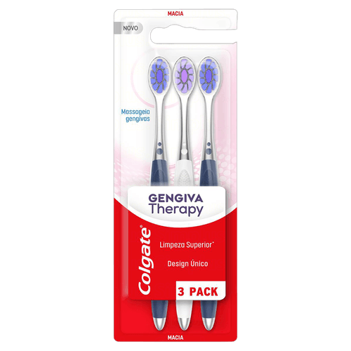 Escova Dental Macia Colgate Gengiva Therapy 3 Unidades
