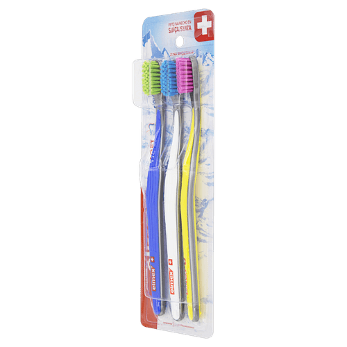 Escova de Dente Ultra Soft 3 unidades Cerdas ultrafinas 0,1mm Elmex