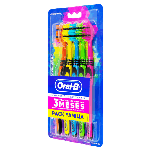 Escova Dental Suave Oral-B Color Collection 5 Unidades