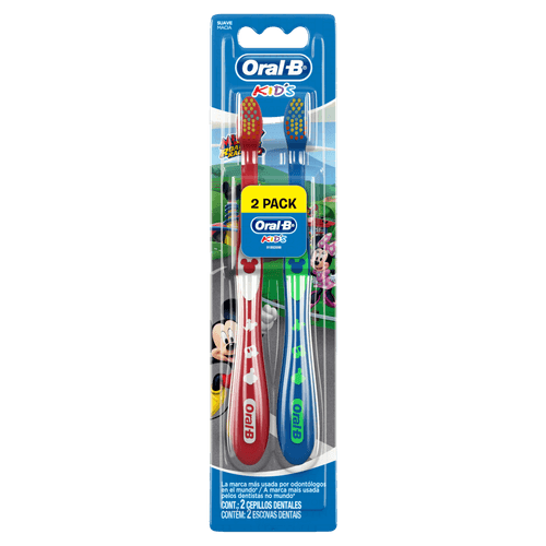 Escova Dental Macia Mickey Oral-B Kids 2 Unidades