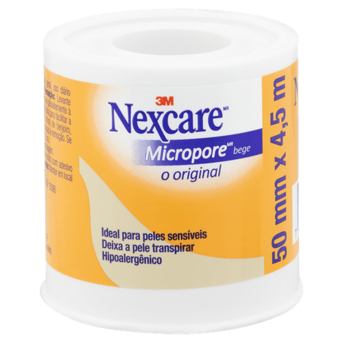 Esparadrapo Nexcare Fita Micropore Bege 50Mmx4,5Mt - Nexcare