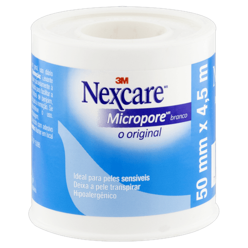 Esparadrapo Nexcare Fita Micropore Branco 50Mmx4,5Xmt - Nexcare