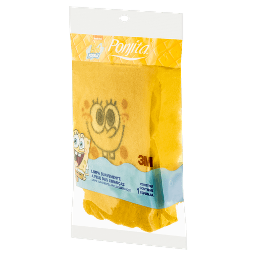 Esponja para Banho Bob Esponja Ponjita Infantil Fibra Nexcare