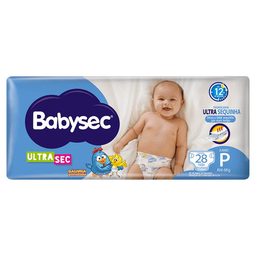Fralda Babysec Ultra Jumbo P – 28 unidades