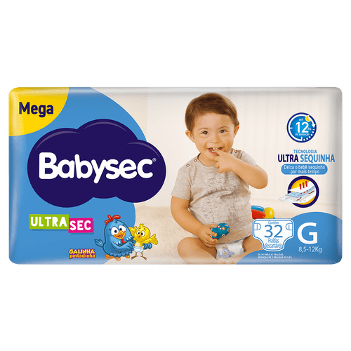 Fralda Babysec Ultra Mega G – 32 unidades