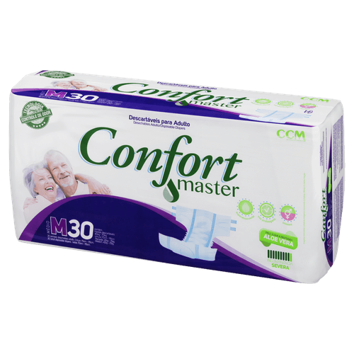 Fralda Geriátrica M Confort Master com 30 unidades