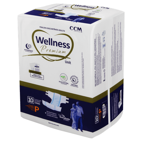 Fralda Geriátrica Wellness Premium P C/10 - Wellness Premium